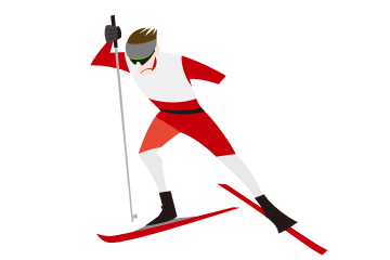 クロスカントリースキーのイラスト